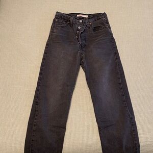 Elegant Dark Denim Straight Leg Women's Jeans